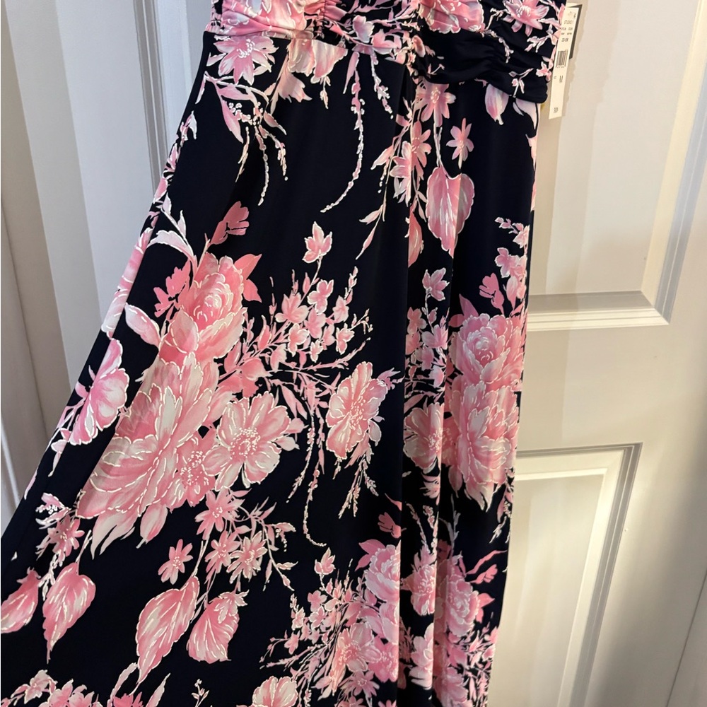 Studio One Sleeveless Pink Floral Midi Dress Sz Med NWT - Picture 9 of 9